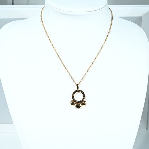 【中古】BVLGARI ブルガリ K18PG NECKLACEアレグラハート ネックレス 15.0ｇ 45cm ONE PRICE