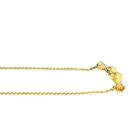 【中古】CARRERA Y CARRERA カレラ・イ・カレラ K18YG750 DIAMOND NECKLACE ダイヤモンドネックレス 11.2ｇ ONE PRICE