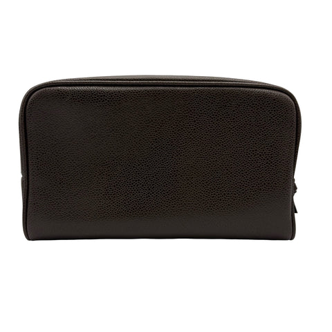 【中古】 CHANEL シャネル COCOMARK COSME POUCH ココマーク コスメポーチ POUCH ブラウン キャビアスキン 中古 BROWM CAVIARSKIN