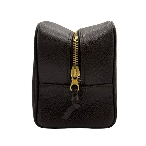 【中古】 CHANEL シャネル COCOMARK COSME POUCH ココマーク コスメポーチ POUCH ブラウン キャビアスキン 中古 BROWM CAVIARSKIN