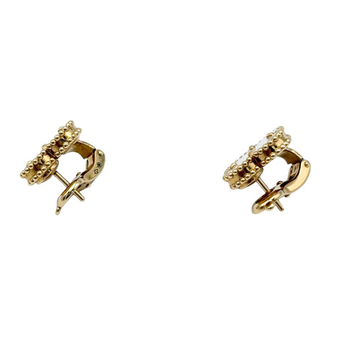 【中古】Van Cleef＆Arpels ヴァン クリーフ＆アーペル  K18YG VINTAGE ALHAMBRA EARRINGS ヴィンテージ アルハンブラ イヤリング 7.6g ピアス マザーオブパール