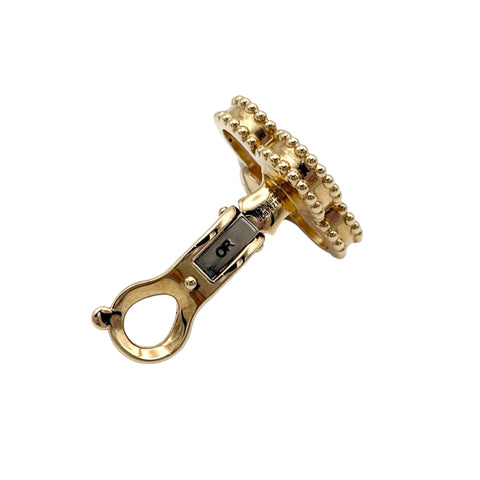 【中古】Van Cleef＆Arpels ヴァン クリーフ＆アーペル  K18YG VINTAGE ALHAMBRA EARRINGS ヴィンテージ アルハンブラ イヤリング 7.6g ピアス マザーオブパール