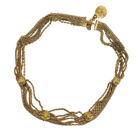 【中古】 CHANEL シャネル LION HEAD ライオンヘッドベルト BELT ゴールド GP 中古