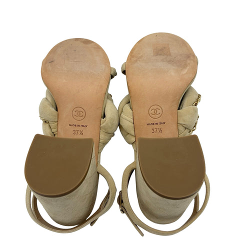 【中古】 CHANEL シャネル SANDALS サンダル 37.5 USED 中古 アパレル 靴
