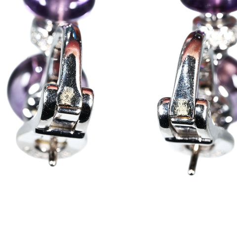 【中古】BVLGARI ブルガリ  K18WG BLUE TOPAZ・AMETHIYST EARRINGS ブルートパーズ/アメシストピアス 19.6g