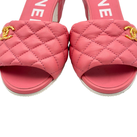 【中古】 CHANEL シャネル MULES サンダル ミュール 37.5 USED 中古 2022年 靴