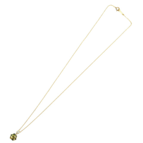 【中古】MIKIMOTO ミキモト K18YG TOULMALINE DIAMOND NECKLACE トルマリン/ダイヤモンドペンダントネックレス D0.07ct