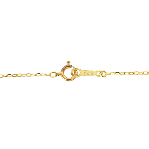 【中古】MIKIMOTO ミキモト K18YG TOULMALINE DIAMOND NECKLACE トルマリン/ダイヤモンドペンダントネックレス D0.07ct