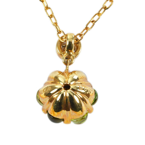 【中古】MIKIMOTO ミキモト K18YG TOULMALINE DIAMOND NECKLACE トルマリン/ダイヤモンドペンダントネックレス D0.07ct