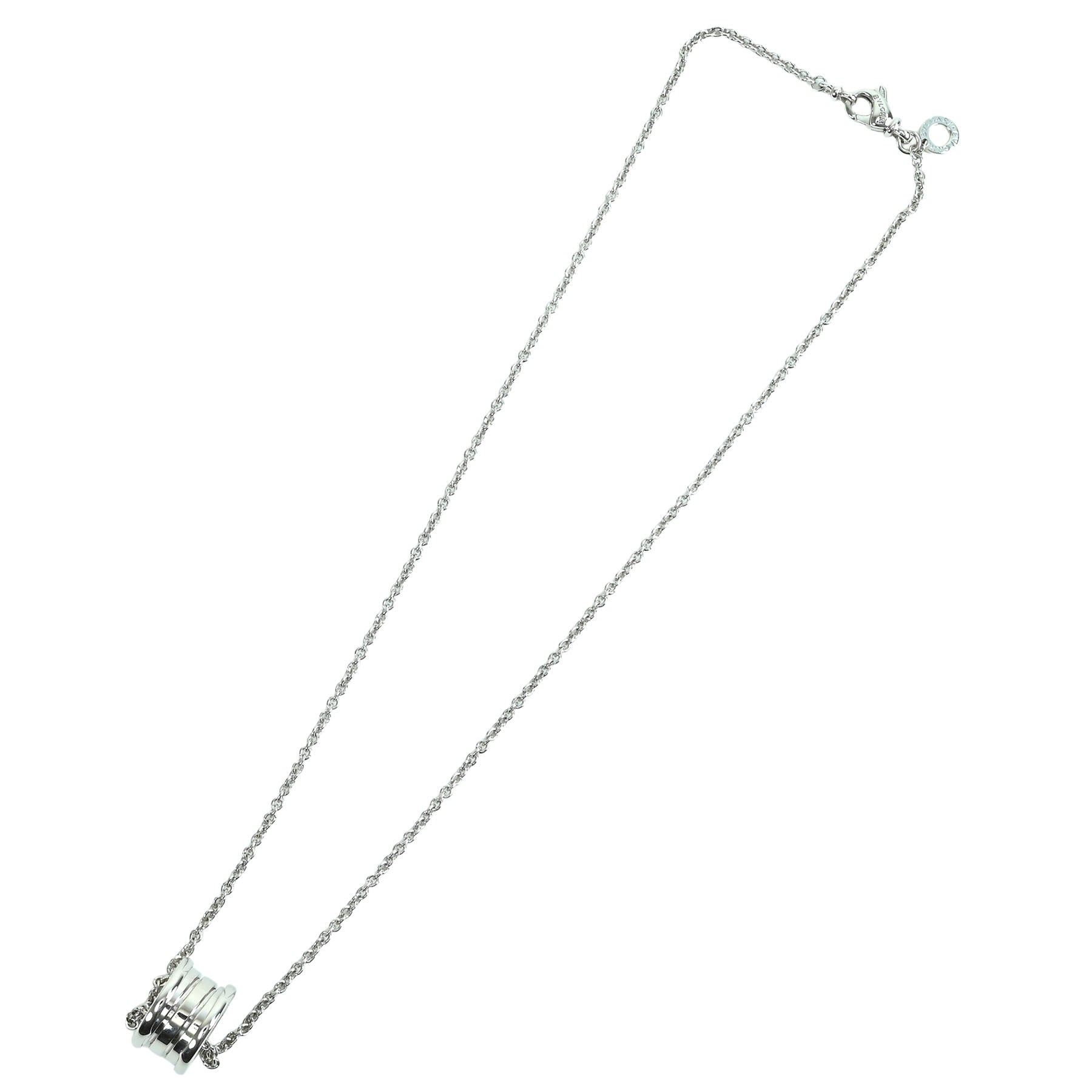 中古】BVLGARI ブルガリ K18WG B.ZERO1 PENDANT NECKLACE ビーゼロワン