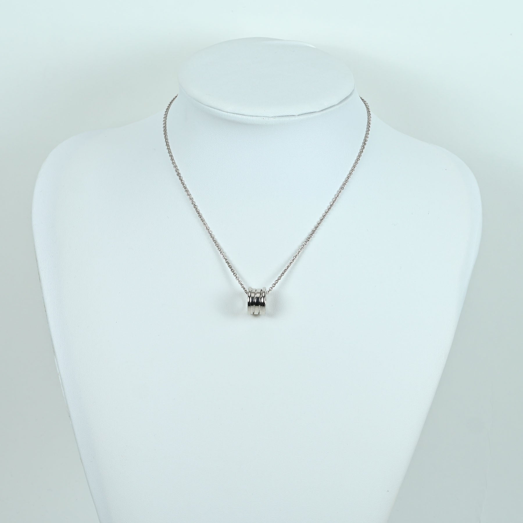 中古】BVLGARI ブルガリ K18WG B.ZERO1 PENDANT NECKLACE ビーゼロワン