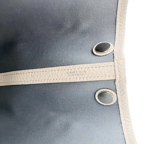 【中古】 Hermes エルメス GARDENPARTY TPM ガーデンパーティーTPM ハンドバッグ Ｘ刻印(2016年) ブルー トワルオフィシエ/レザー 中古 USED バッグ
