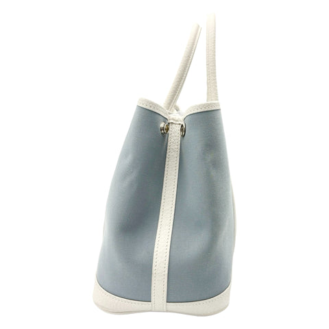 【中古】 Hermes エルメス GARDENPARTY TPM ガーデンパーティーTPM ハンドバッグ Ｘ刻印(2016年) ブルー トワルオフィシエ/レザー 中古 USED バッグ