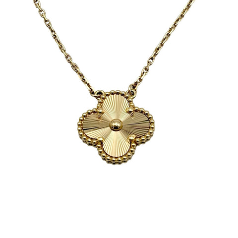 【中古】Van Cleef＆Arpels ヴァン クリーフ＆アーペル K18YG VINTAGE ALHAMBRA NECKALCE ヴィンテージ アルハンブラ ペンダント ネックレス 6.6g