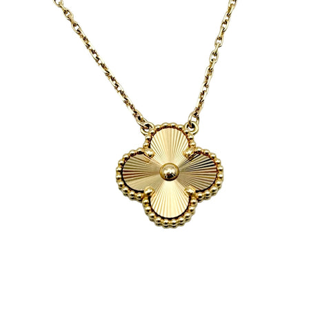 【中古】Van Cleef＆Arpels ヴァン クリーフ＆アーペル K18YG VINTAGE ALHAMBRA NECKALCE ヴィンテージ アルハンブラ ペンダント ネックレス 6.6g