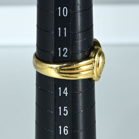 【中古】T＆Co ティファニー K18YG TORNADO RING トルネードリング 8.7g #13