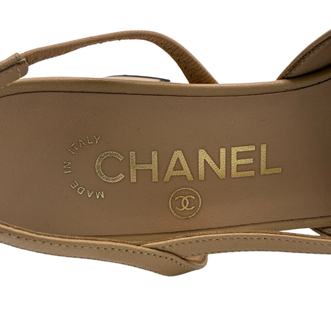 【中古】  CHANEL シャネル SLINGBACK SHOES バイカラースリングバックシューズ サンダル36 USED 中古 現行品 SHOES 靴