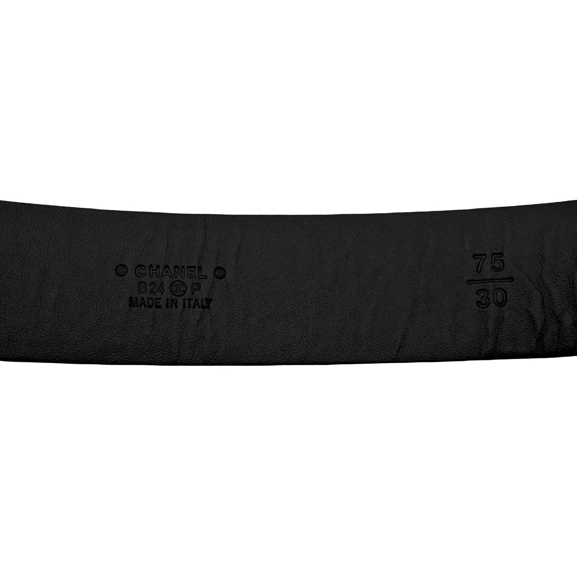 中古】 CHANEL シャネル BELT ベルト 小物 ブラック ラムスキン 中古