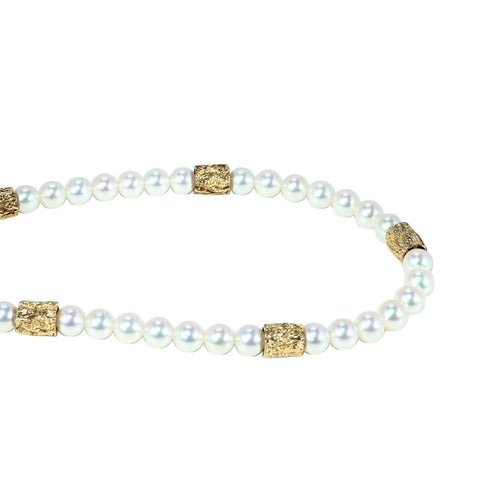 【中古】 MIKIMOTO K18YG PEARL NECKLACE ミキモト K18YG パールネックレス 6.0-6.5mm 68cm 52.9g 保証書  ONE PRICE