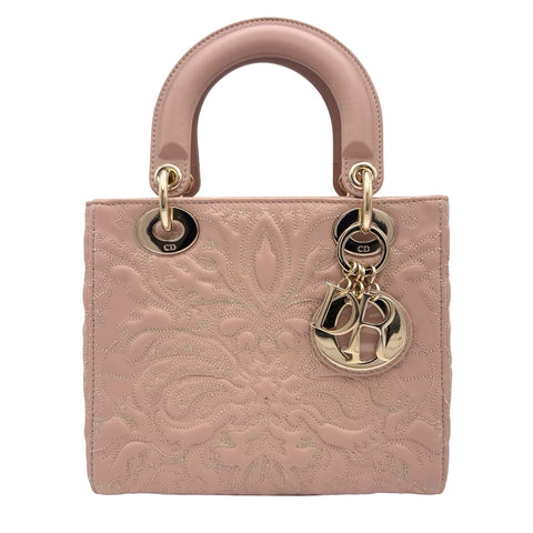 【中古】 Christian Dior クリスチャン ディオール LADY DIOR レディディオール ハンドバッグ 15-MA-1202(2022年) ピンク系 レザー 中古 USED バッグ