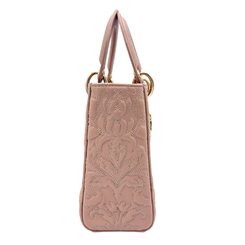 【中古】 Christian Dior クリスチャン ディオール LADY DIOR レディディオール ハンドバッグ 15-MA-1202(2022年) ピンク系 レザー 中古 USED バッグ