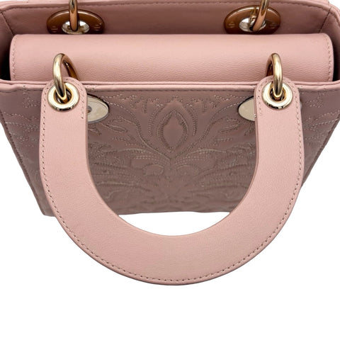 【中古】 Christian Dior クリスチャン ディオール LADY DIOR レディディオール ハンドバッグ 15-MA-1202(2022年) ピンク系 レザー 中古 USED バッグ