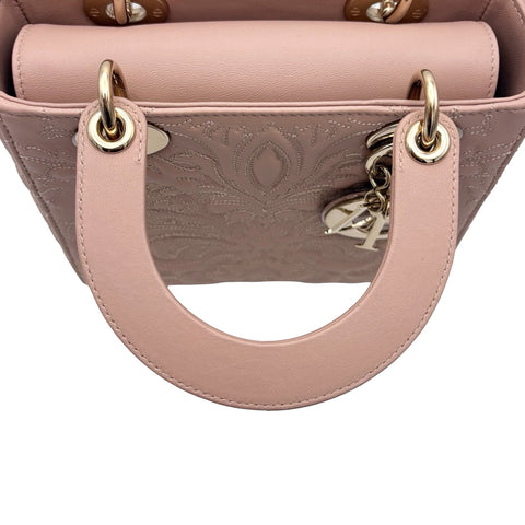 【中古】 Christian Dior クリスチャン ディオール LADY DIOR レディディオール ハンドバッグ 15-MA-1202(2022年) ピンク系 レザー 中古 USED バッグ