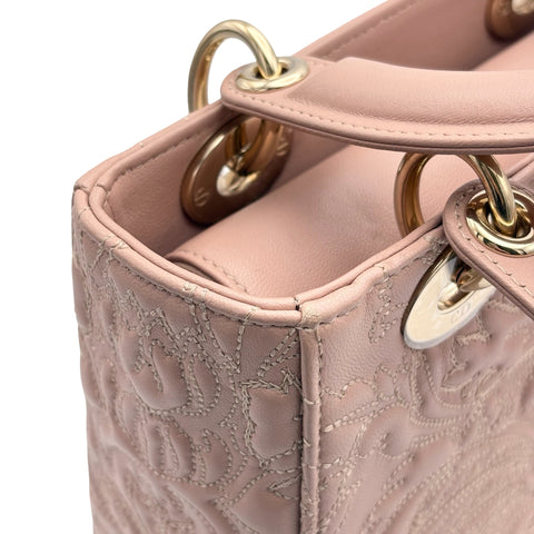 【中古】 Christian Dior クリスチャン ディオール LADY DIOR レディディオール ハンドバッグ 15-MA-1202(2022年) ピンク系 レザー 中古 USED バッグ