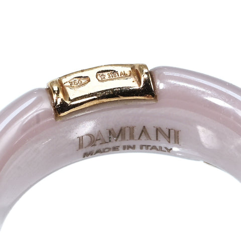 【中古】DAMIANI ダミアーニ K18WG/K18PGDIAMOND D ICON 1P DIAMOND EARRINGS ディーアイコン カプチーノセラミックピアス 13.0g