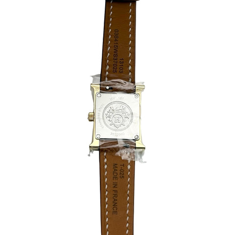 【新品未使用】Hermes エルメス H WATCH 2025年 SS/GP 17 電池 時計 レディース