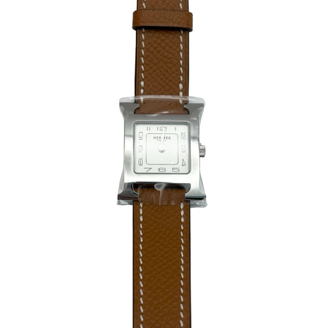 【新品未使用】Hermes エルメス H WATCH 2025年 SS  電池 時計 レディース