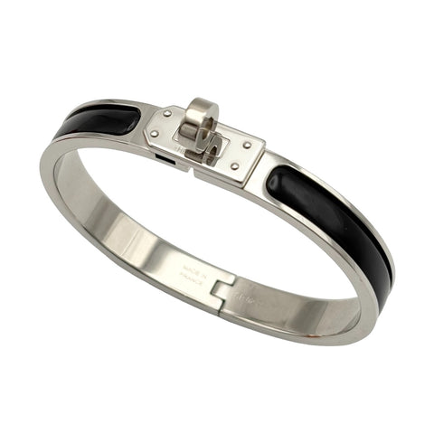 【新品未使用】 Hermes エルメス MINI CLIC KELLY BRACELET ミニクリックケリーブレスレット ブレスレット ブラック/シルバー GP 新品未使用