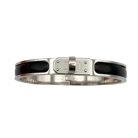 【新品未使用】 Hermes エルメス MINI CLIC KELLY BRACELET ミニクリックケリーブレスレット ブレスレット ブラック/シルバー GP 新品未使用