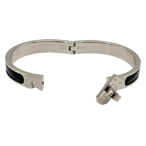 【新品未使用】 Hermes エルメス MINI CLIC KELLY BRACELET ミニクリックケリーブレスレット ブレスレット ブラック/シルバー GP 新品未使用
