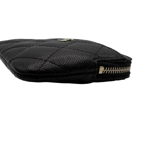 【美品】 CHANEL シャネル COIN CASE コインケース 小物 ブラック キャビアスキン 中古 BLACK CAVIARSKIN