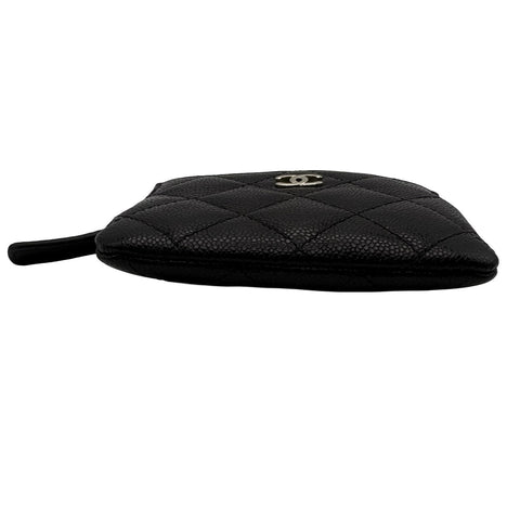 【美品】 CHANEL シャネル COIN CASE コインケース 小物 ブラック キャビアスキン 中古 BLACK CAVIARSKIN