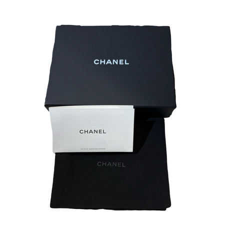 【美品】 CHANEL シャネル COIN CASE コインケース 小物 ブラック キャビアスキン 中古 BLACK CAVIARSKIN