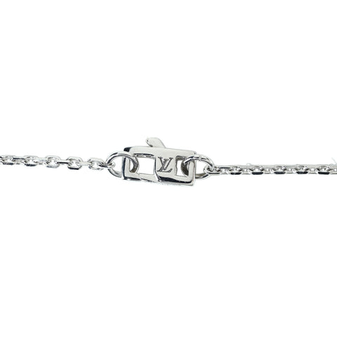【中古】LOUIS VUITTON ルイ・ヴィトン K18WG DIAMOND BLOSSOM NECKLACE ダイヤモンド ブロッサムネックレス 7.4g 38～41cm