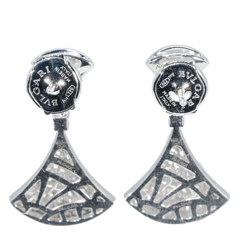 【中古】BVLGARI ブルガリ K18/K18WG DIAMOND DIVAS' DREAM EARRINGS ダイヤモンド ディーヴァピアス 6.4g 正規店修理証明書・リペア専用ポーチ付き