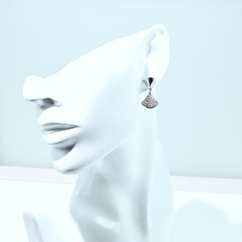 【中古】BVLGARI ブルガリ K18/K18WG DIAMOND DIVAS' DREAM EARRINGS ダイヤモンド ディーヴァピアス 6.4g 正規店修理証明書・リペア専用ポーチ付き