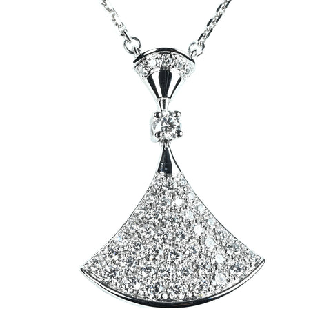 【中古】BVLGARI ブルガリ K18/K18WG DIAMOND DIVAS' DREAM NECKLACE ダイヤモンド ディーヴァドリームネックレス7.3g 44cm