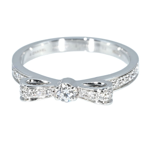 【中古】CHANEL シャネル  K18/K18WG DIAMOND RUBAN RING リュバンダイヤモンドリング 3.3g #12