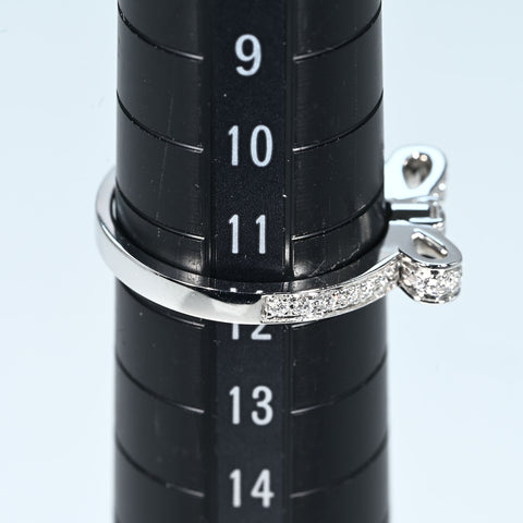 【中古】CHANEL シャネル  K18/K18WG DIAMOND RUBAN RING リュバンダイヤモンドリング 3.3g #12