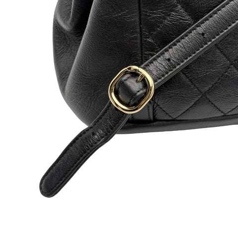 【美品】 CHANEL シャネル DUMA COCOMARK BACKPACK デュマココマーク バックバッグ バックパック ICチップ(2021年～) ブラック カーフスキン 中古 USED バッグ