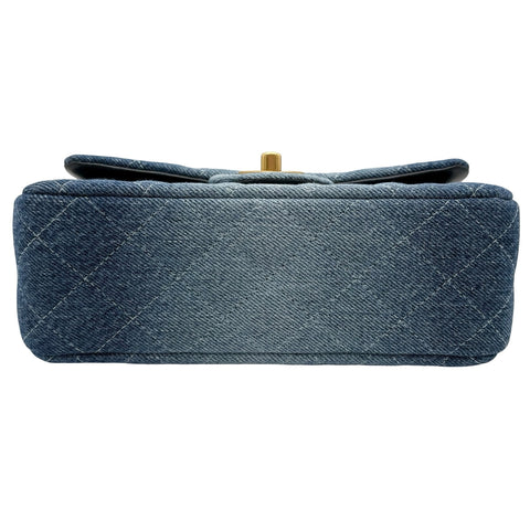【中古】 CHANEL シャネル MINI MATELASSE CHAIN SHOULDER BAG ミニマトラッセチェーンショルダーバッグ デニム ICチップ(2021年~) ブルー デニム 中古 USED バッグ