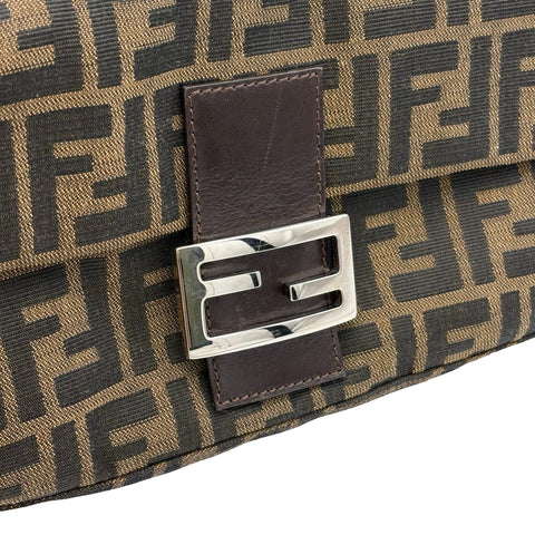 【中古】FENDI フェンディ MAMMA BAGUETTE SHOULDER BAG マンマバケットショルダーバッグ ハンドバッグ ズッカ キャンバス 中古 USED バッグ