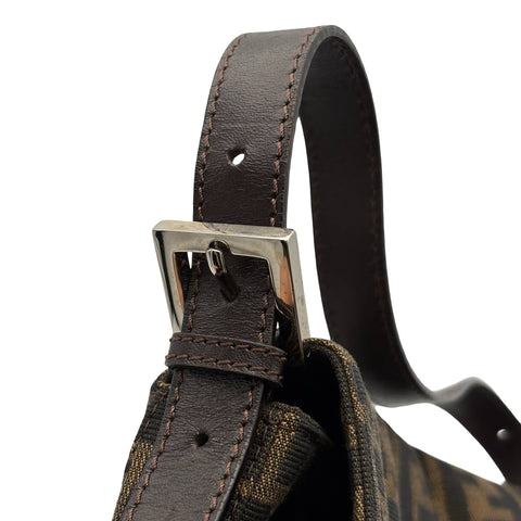 【中古】FENDI フェンディ MAMMA BAGUETTE SHOULDER BAG マンマバケットショルダーバッグ ハンドバッグ ズッカ キャンバス 中古 USED バッグ