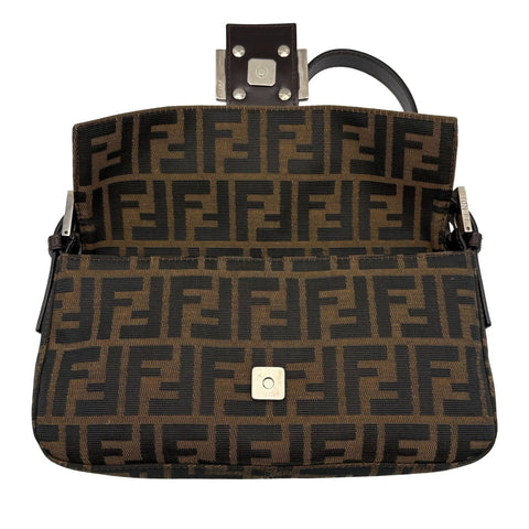 【中古】 FENDI フェンディ MAMMA BAGUETTE SHOULDER BAG マンマバケットショルダーバッグ ハンドバッグ ズッカ キャンバス 中古 USED バッグ