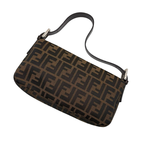 【中古】 FENDI フェンディ MAMMA BAGUETTE SHOULDER BAG マンマバケットショルダーバッグ ハンドバッグ ズッカ キャンバス 中古 USED バッグ