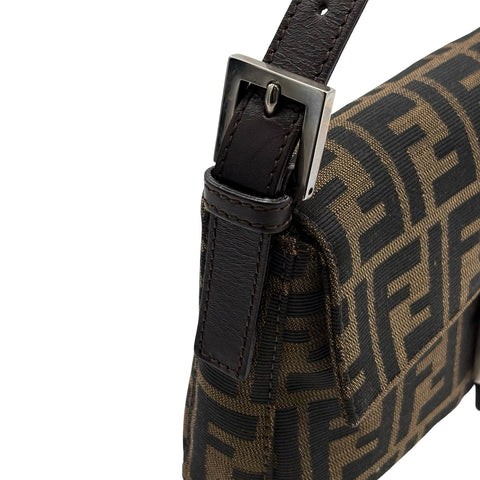 【中古】 FENDI フェンディ MAMMA BAGUETTE SHOULDER BAG マンマバケットショルダーバッグ ハンドバッグ ズッカ キャンバス 中古 USED バッグ